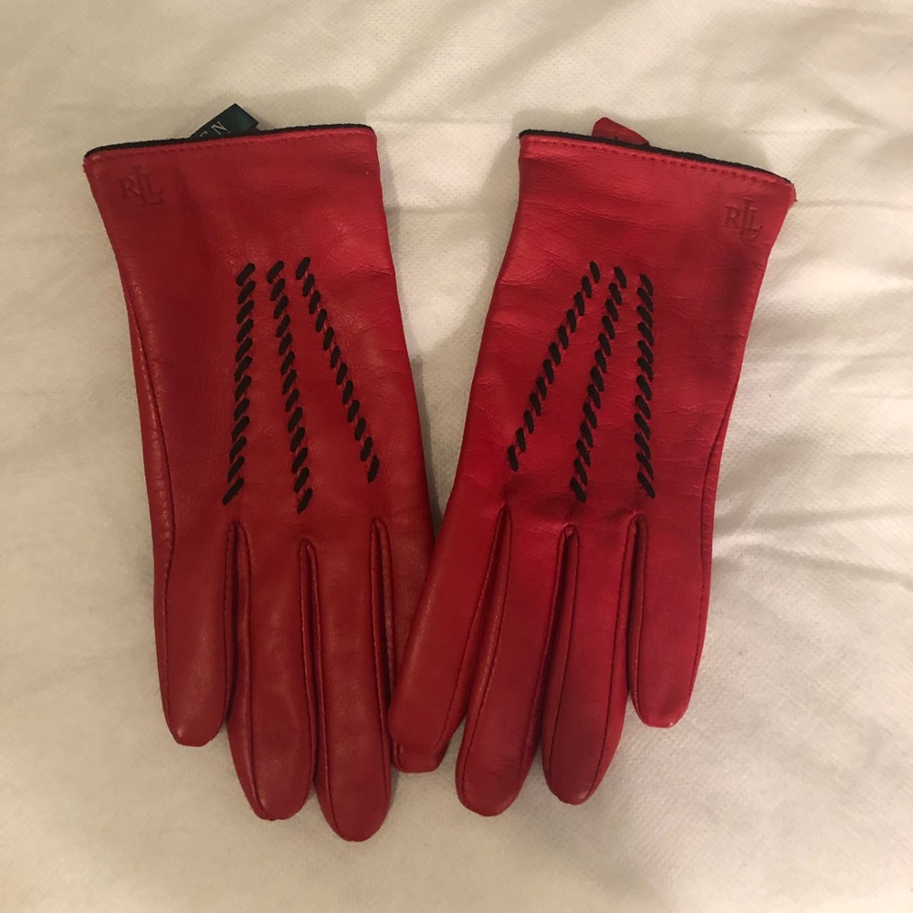 Ralph Lauren leather gloves small